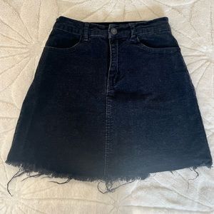 Black denim Jean skirt